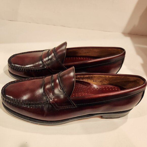 Bass Weejuns Penny Loafer Burgundy Genuine Leather *AS IS* - Picture 4 of 11